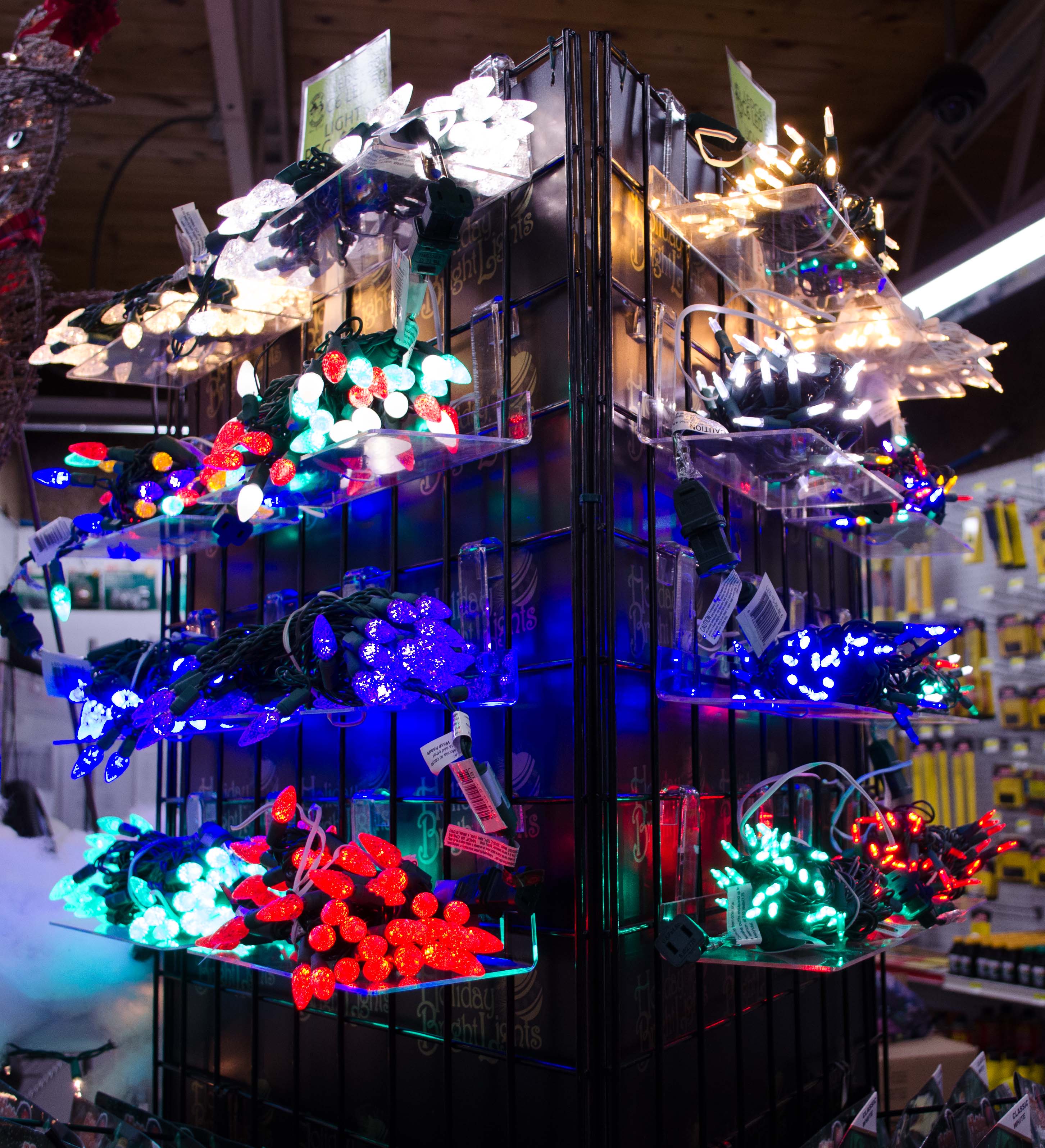 Christmas lights in all colors and shapes - Smith and Edwards