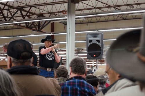 Mike Montgomery at the Smith and Edwards Gun Auction