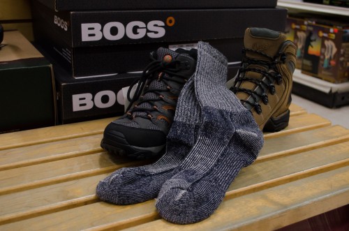 Merrell and Danner hiking boots and Merino wool socks at Smith & Edwards