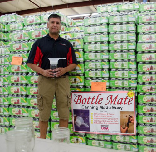 Mark Gallegos and his Bottle Mate Canning Funnel