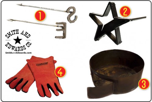 Fire Pit, Steak Brands, and Barbecuing Gloves