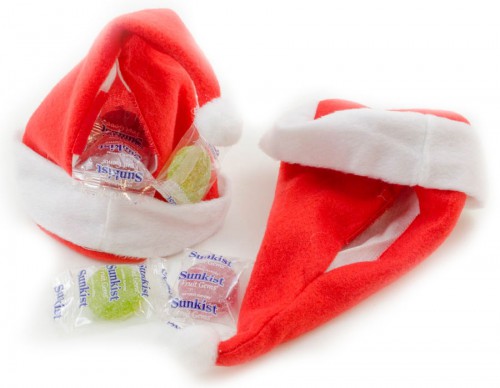 Stuff these Santa hats with Candy!