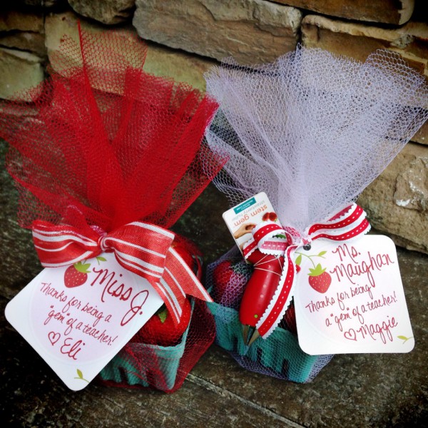 Strawberry teacher gifts for the ender of the year