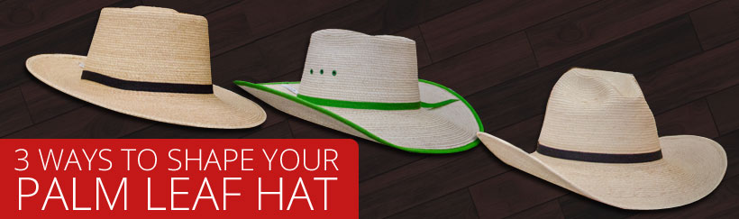 how to shape a palm leaf cowboy hat at home