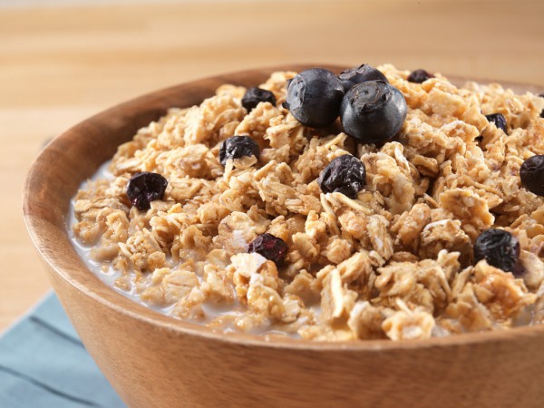 Granola with Blueberries and milk - courtesy Mountain House