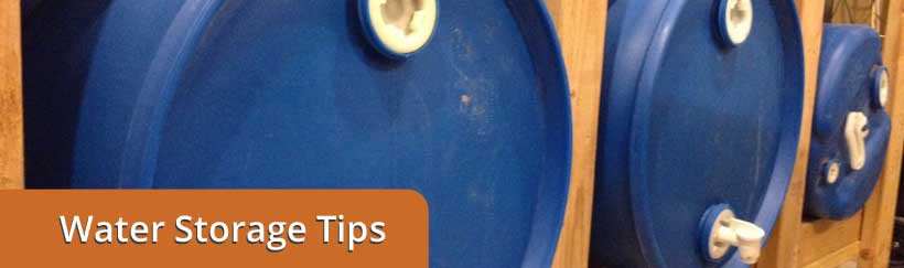 Water Storage Tips