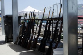 Browning rifles on display at Range Day