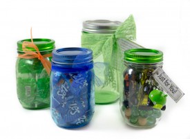 Blue and Green limited edition mason jars