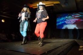 Cassidy Black and Dianna Drollette wearing Smith & Edwards at Miss Rodeo Utah 2014