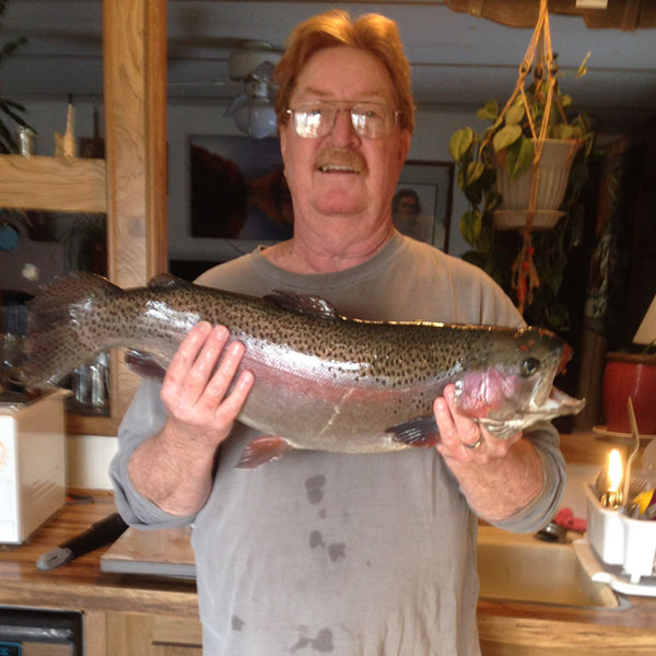 Allen Larsen and his Rainbow Trout outta Brigham City's Pioneer Park pond