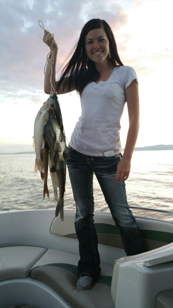 Ryli and her fish from Willard Bay