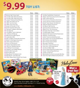 The $9.99 Toy Sale is Monday, November 9th!