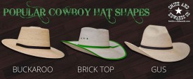 Buckaroo, Brick Top, and Gus styles you can shape your next hat with!