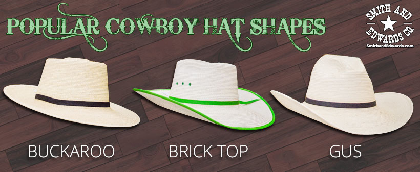 common cowboy hat shapes