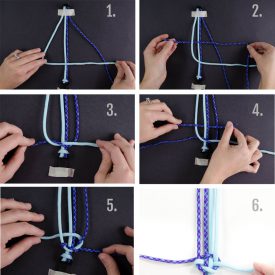 Finishing the bracelet beginning knot