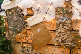 Military Camo & real Carhartt Christmas stockings