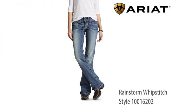 Ariat Womens REAL Whipstitch mid-rise jeans