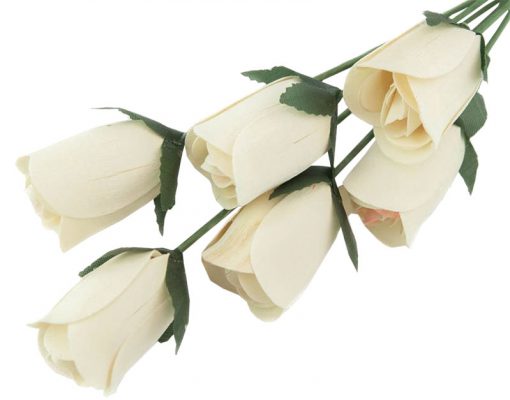 Wooden Roses white